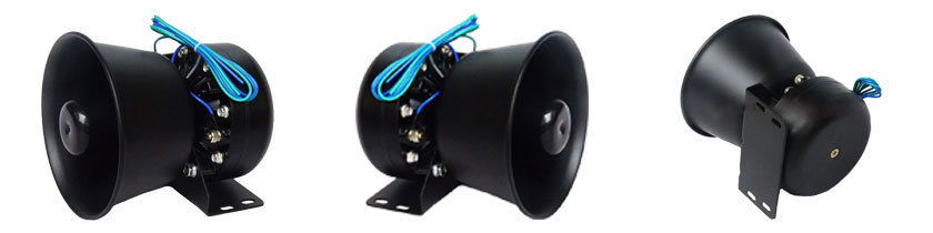 Heavy Duty 100W Outdoor Black Horn Speaker for Police Car