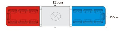 Diagram of Hot Selling Amber LED Light Bar for Emergency Vehicles
