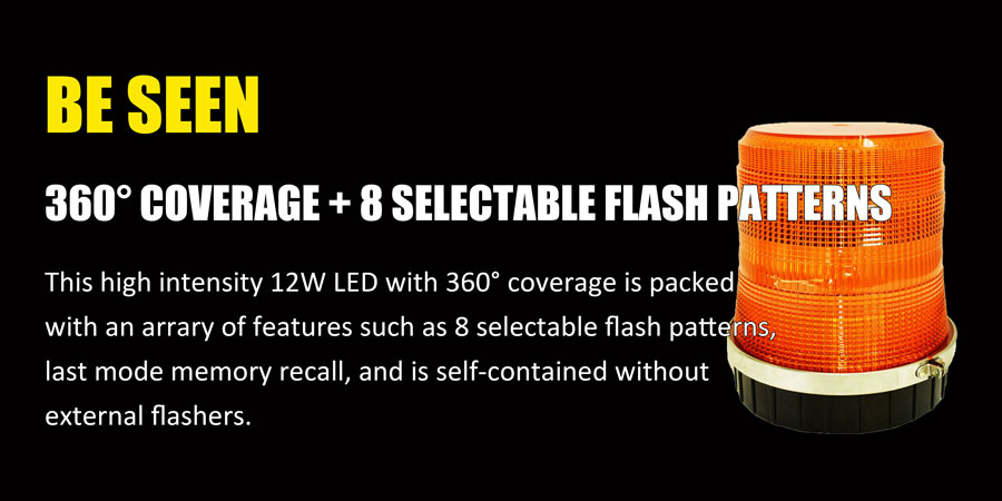 High Brightness 12 Volt Yellow Beacon Light for Security-1