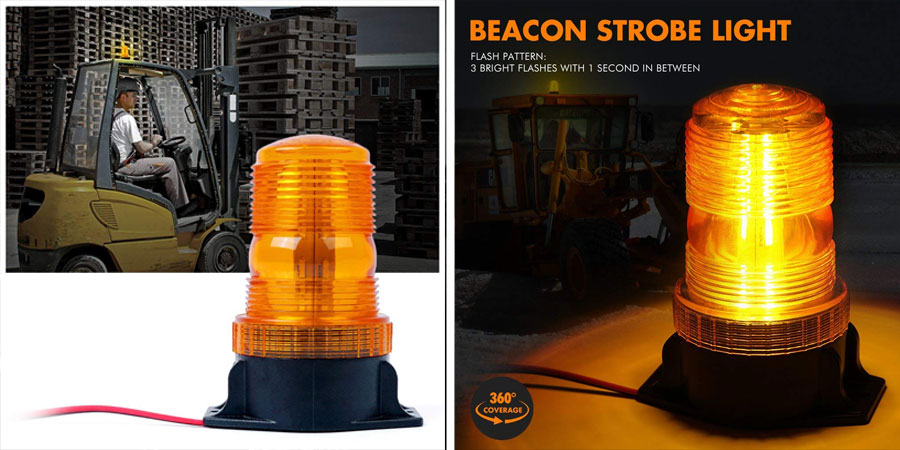 Emergency Warning Orange Beacon Light for Forklift Truck Tractor-1