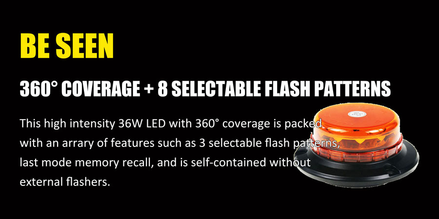 Low Profile 36W LED Magnetic Beacon Light for Law Enforcement-1